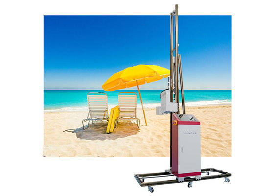 720 - 2880dpi CMYKW 3D Robot Wall Printer For Large Format Mural Printing